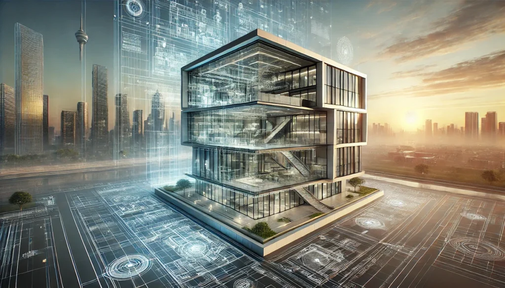 rasterontwerp van een huis, Stad met licht en Project4GEO Xgrids, gaussian splatting, pointcloud, dynamisch scannen, 3D laserscannen, Geodesie, Landmeten, Topcon, Landmeten